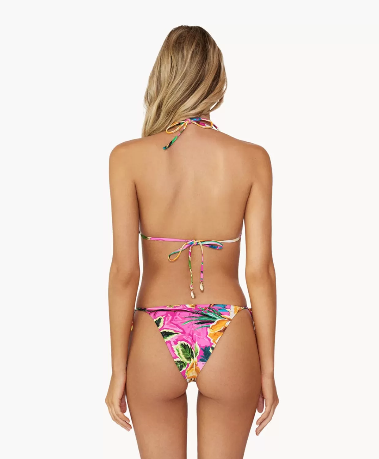 PQ Swim Bikini Bottoms*Bahama Beach Embroidered Tie Bottoms