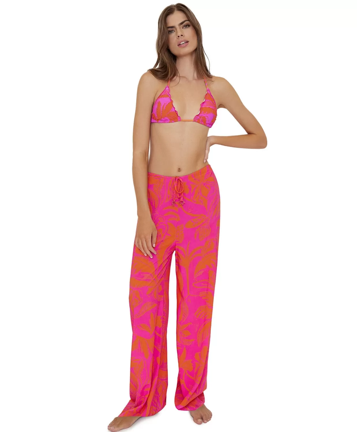 PQ Swim Cover Ups + Dresses*Del Mar Palms James Tie Pant (Final Sale)