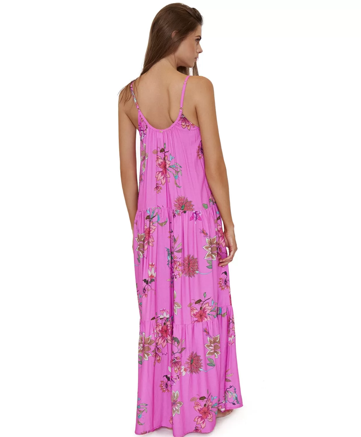 PQ Swim Cover Ups + Dresses*Garden Pink Aaron Long Dress (Final Sale)