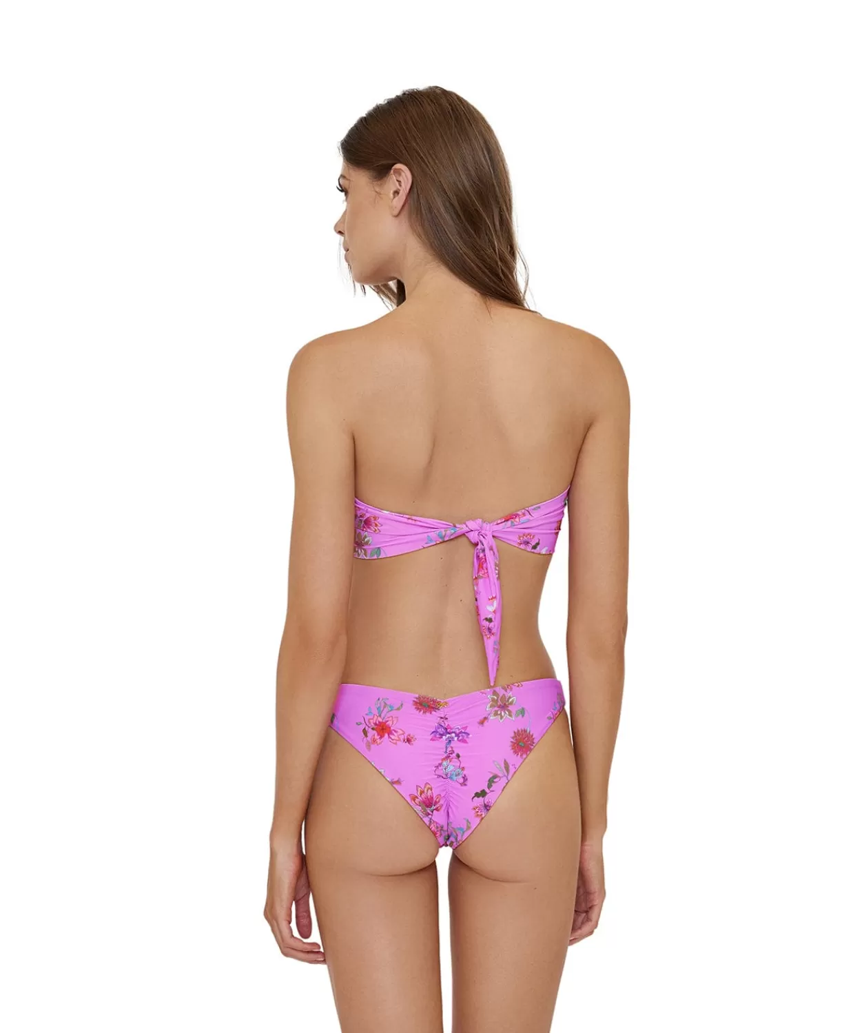 PQ Swim Bikini Tops*Garden Pink Ruffle Bandeau (Final Sale)