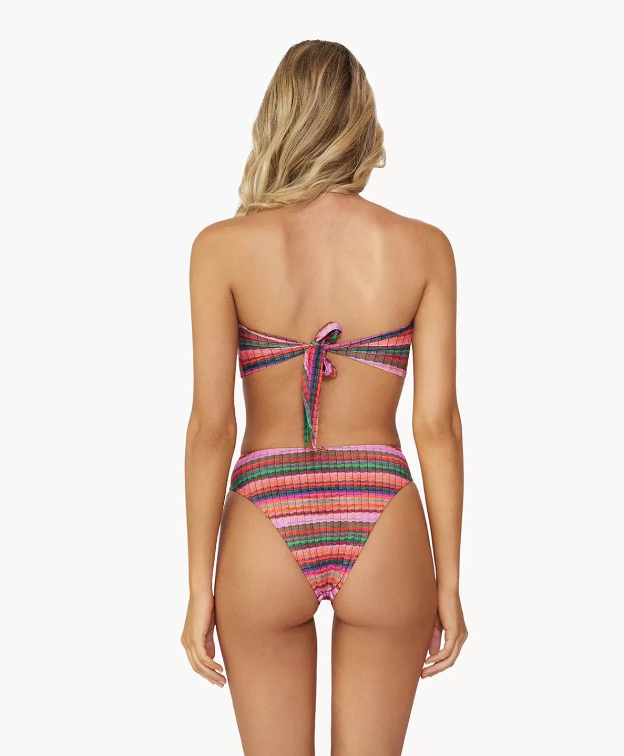 PQ Swim Bikini Bottoms*Jetty Stripe Detail Fanned Bottoms