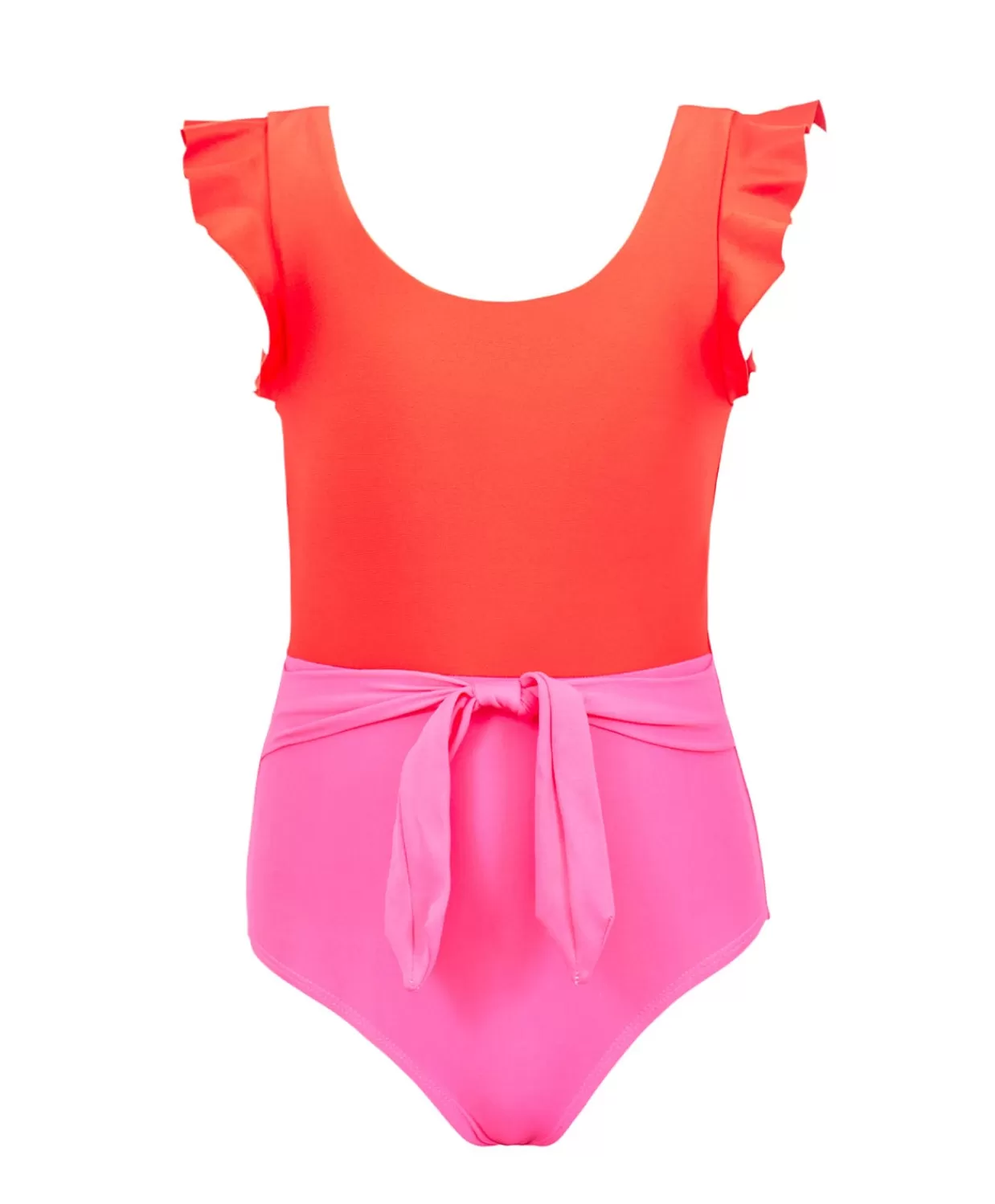 PQ Swim One Pieces*Kids Cosmo Pink Belted Knot One Piece