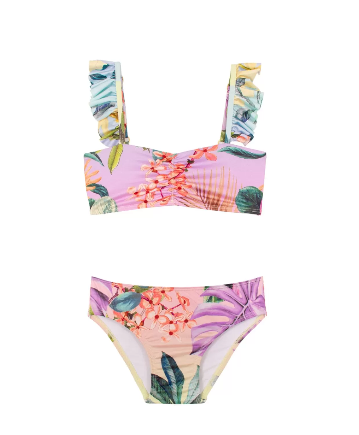 PQ Swim Bikinis*Kids Lavender Oasis Flutter Bikini