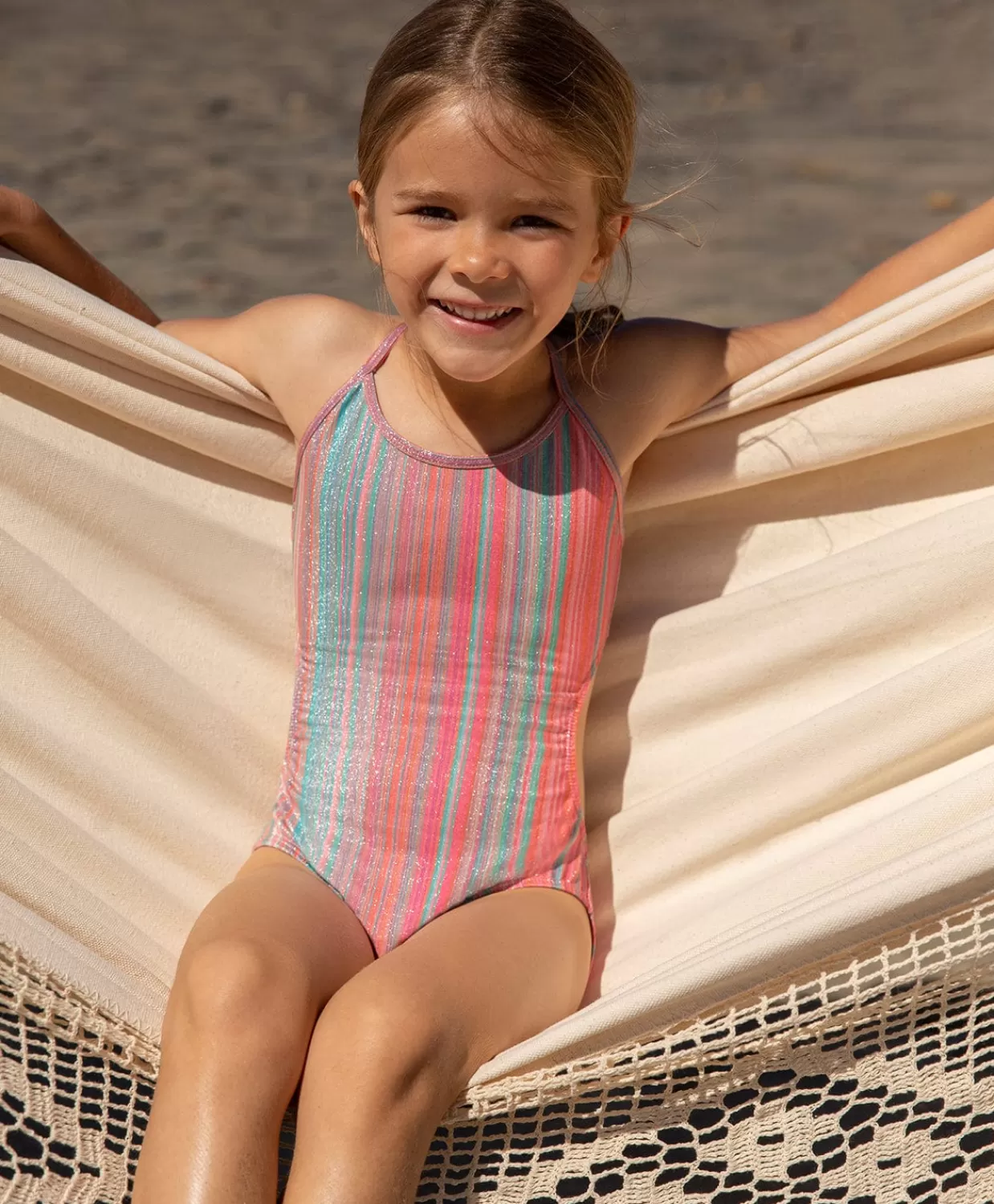 PQ Swim One Pieces*Kids Newport Stripe Ayah Cut Out One Piece