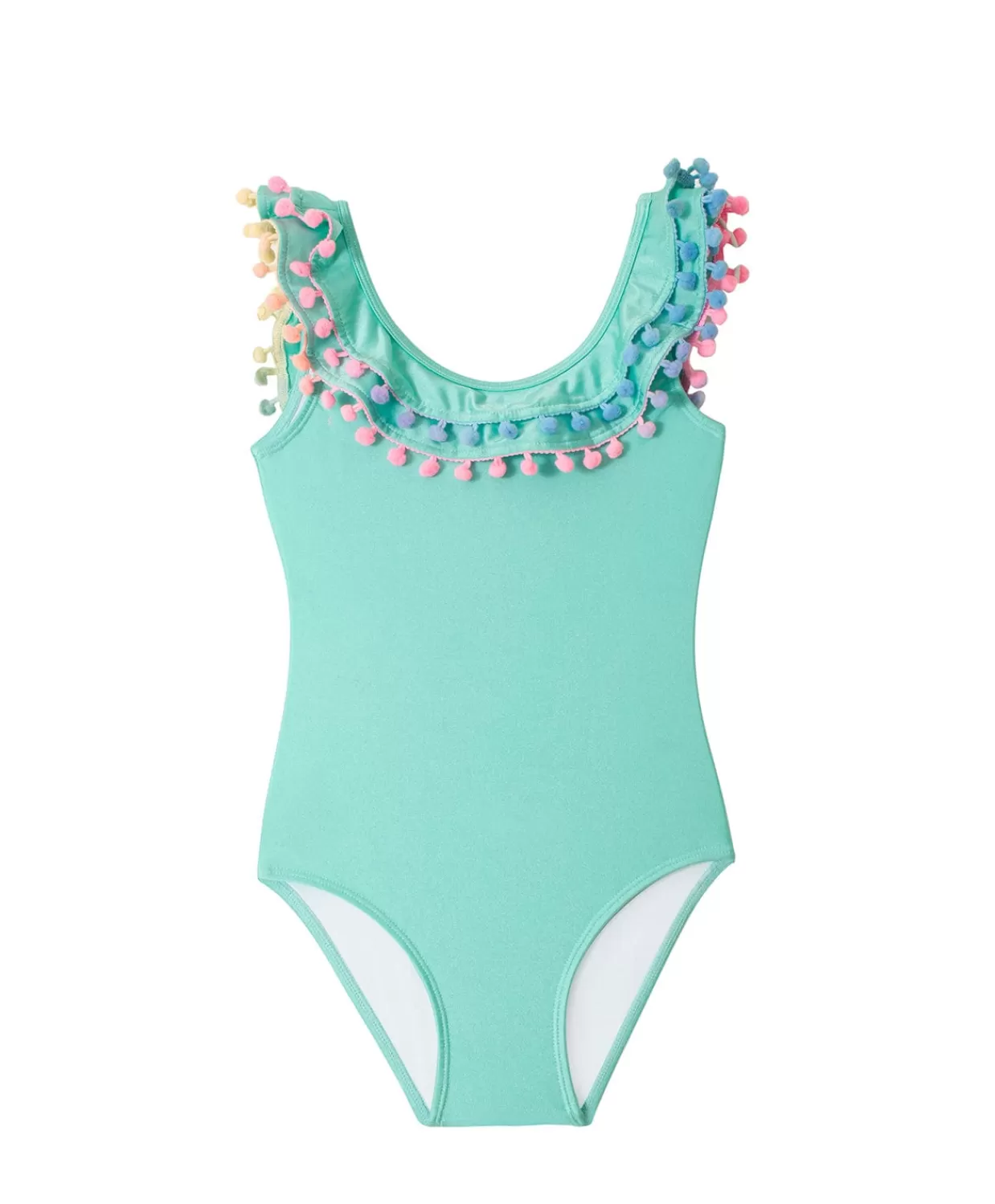 PQ Swim One Pieces*Kids Seashore Pom Pom One Piece