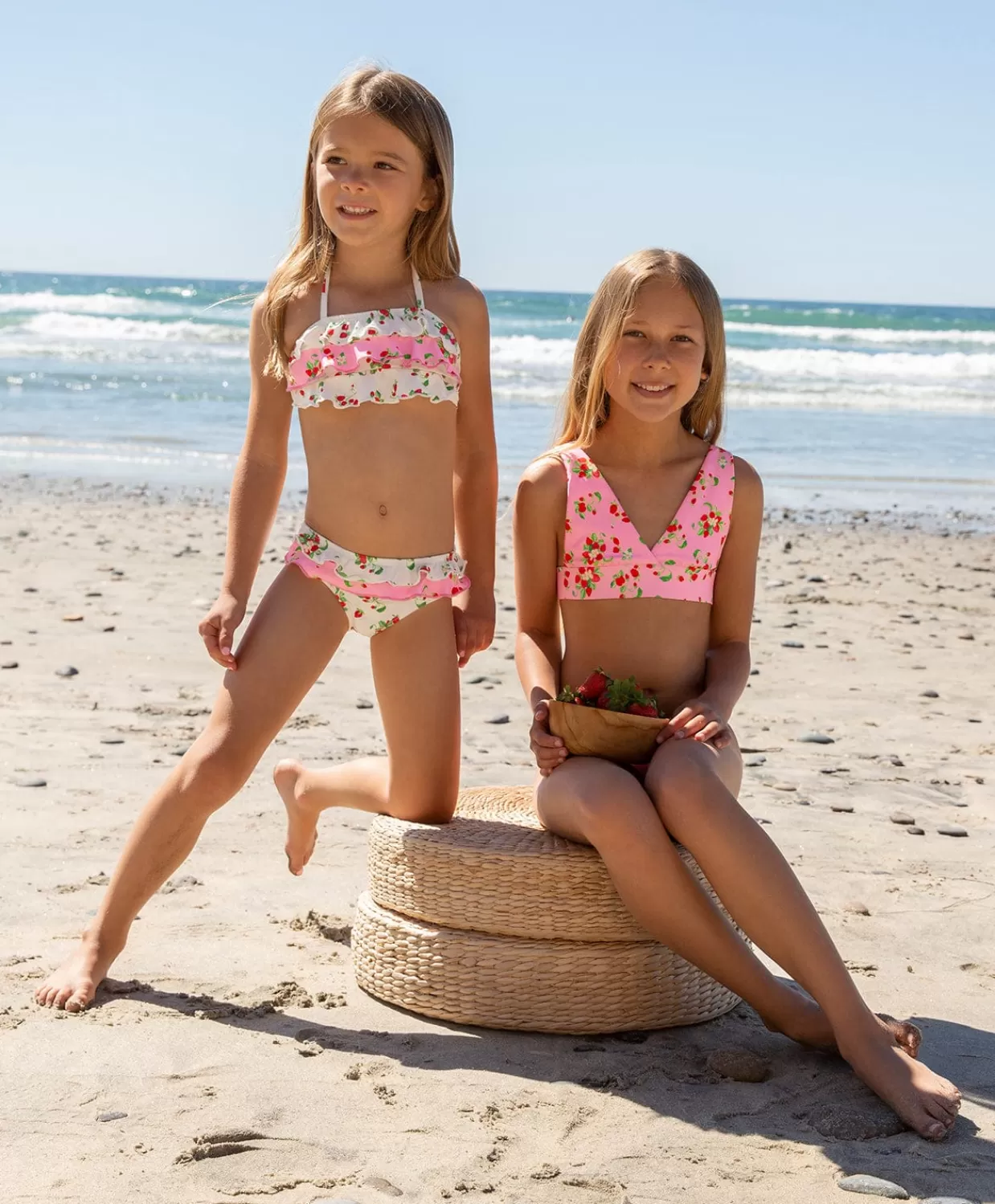 PQ Swim Bikinis*Kids Strawberry Fields Ruffle Bikini