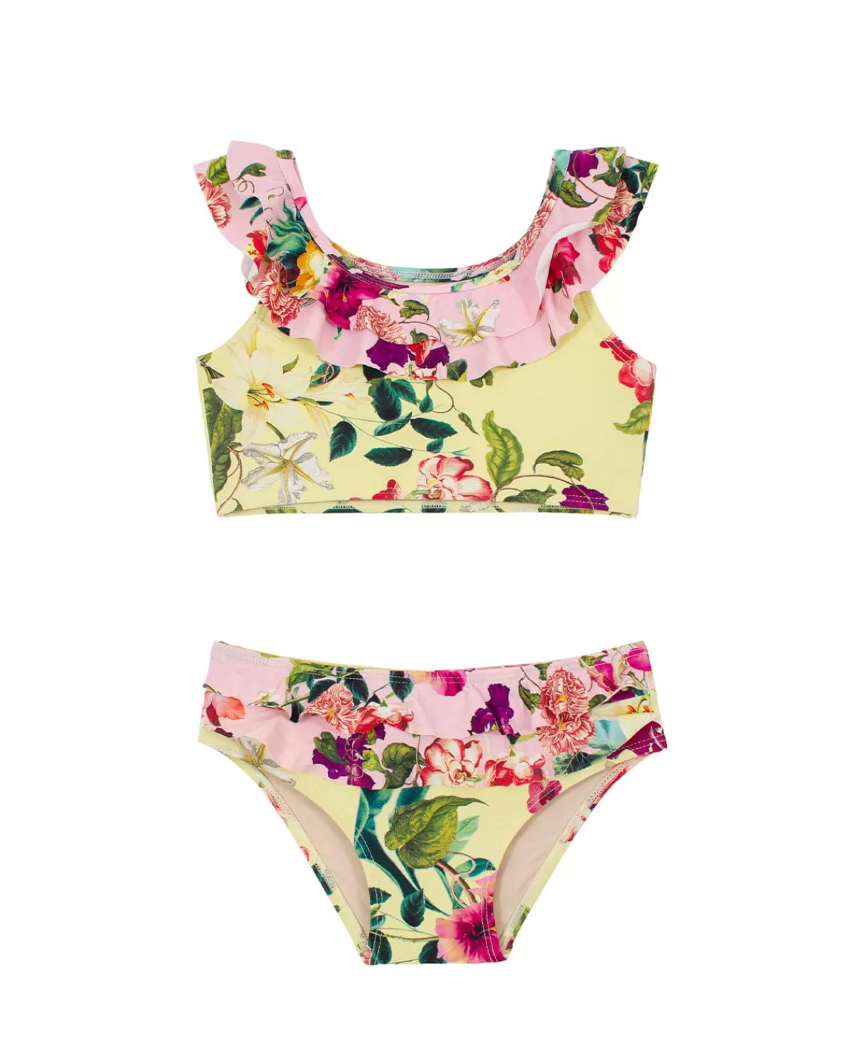 PQ Swim Bikinis*Kids Summer Hibiscus Ruffle Bikini