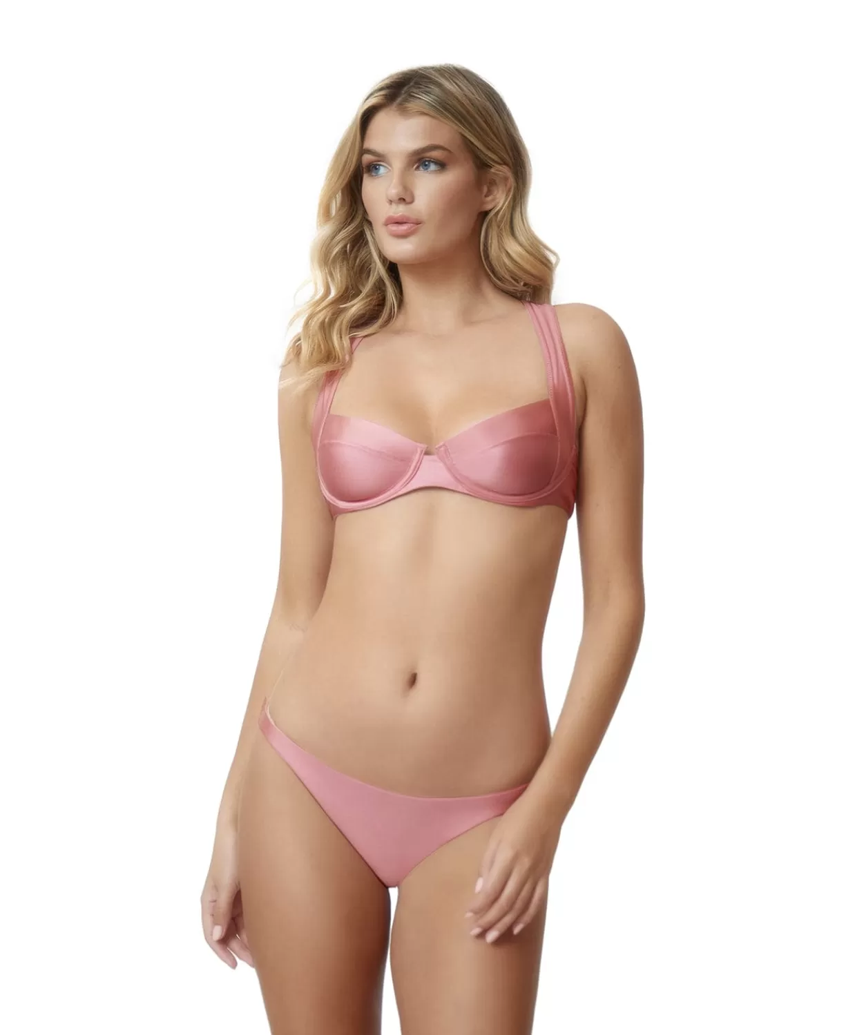 PQ Swim Bikini Tops*Pink Pearl Perla Halter (Final Sale)