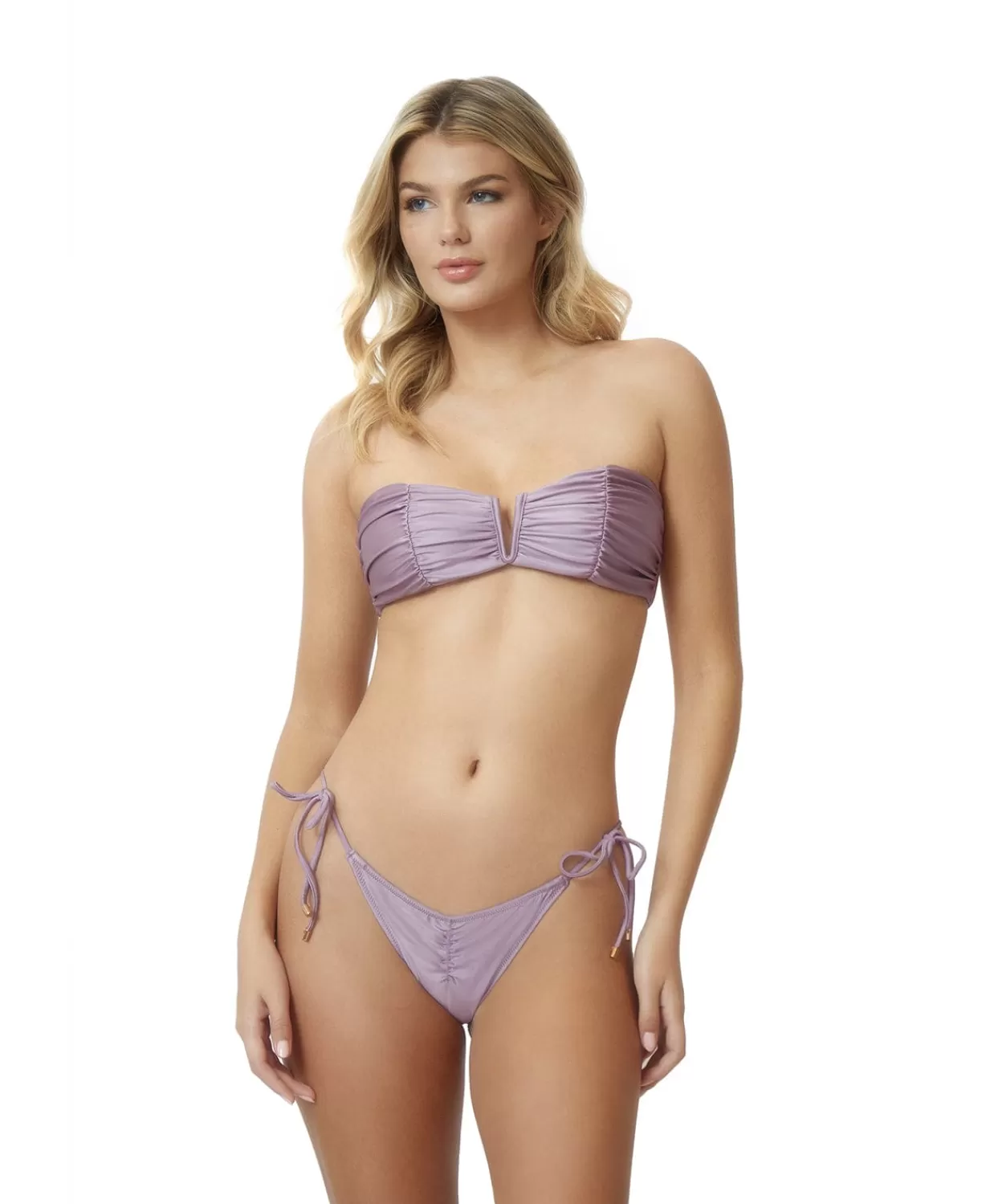 PQ Swim Bikini Tops*Violet Sands Ruched Bandeau (Final Sale)