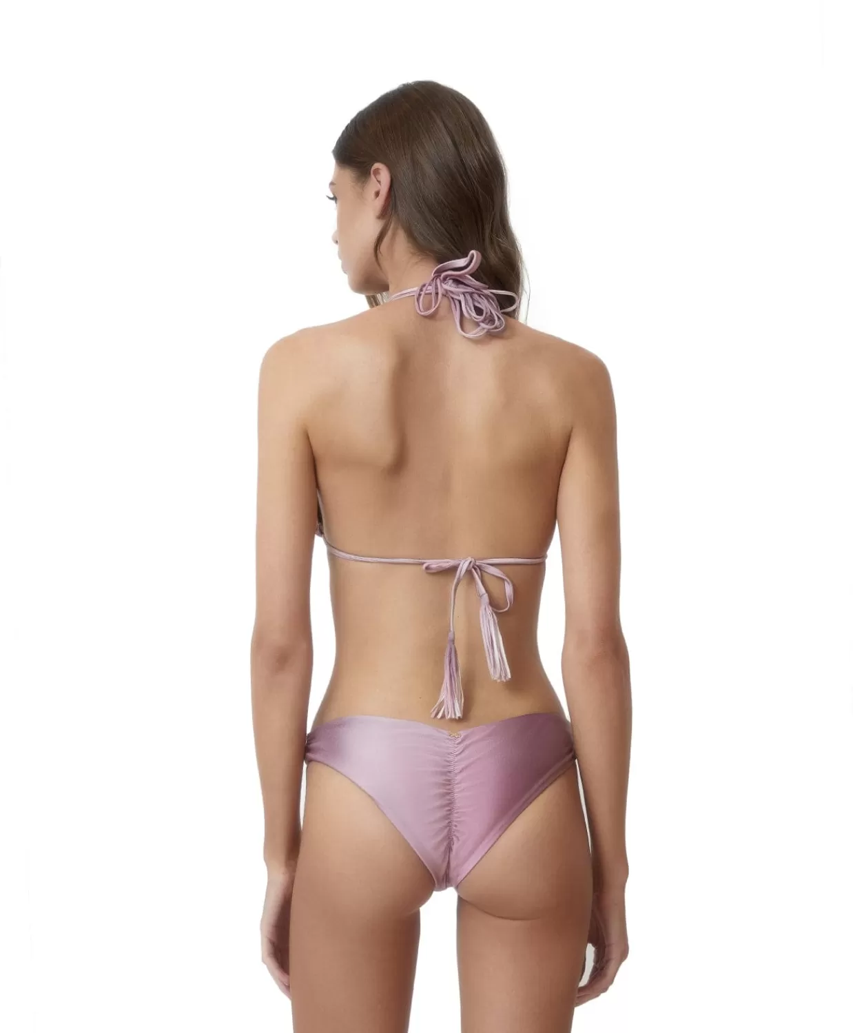 PQ Swim Bikini Bottoms*Violet Sunset Basic Ruched Bottoms (Final Sale)