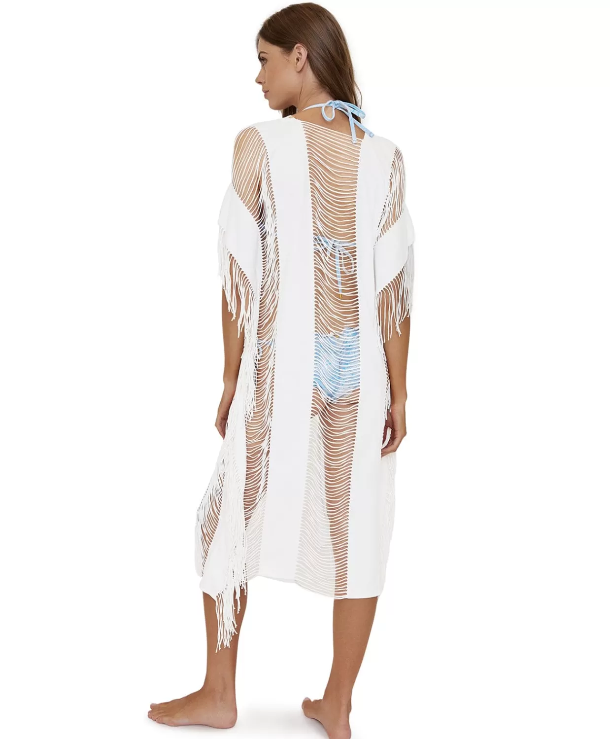 PQ Swim Cover Ups + Dresses*Water Lily Monique Tie Kimono (Final Sale)