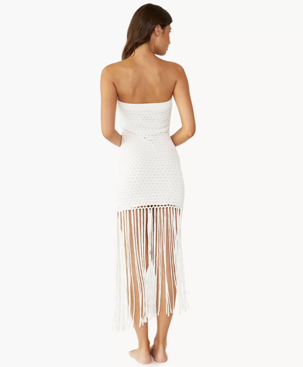 PQ Swim Cover Ups + Dresses*Water Lily Vanessa Strapless Fringe Dress