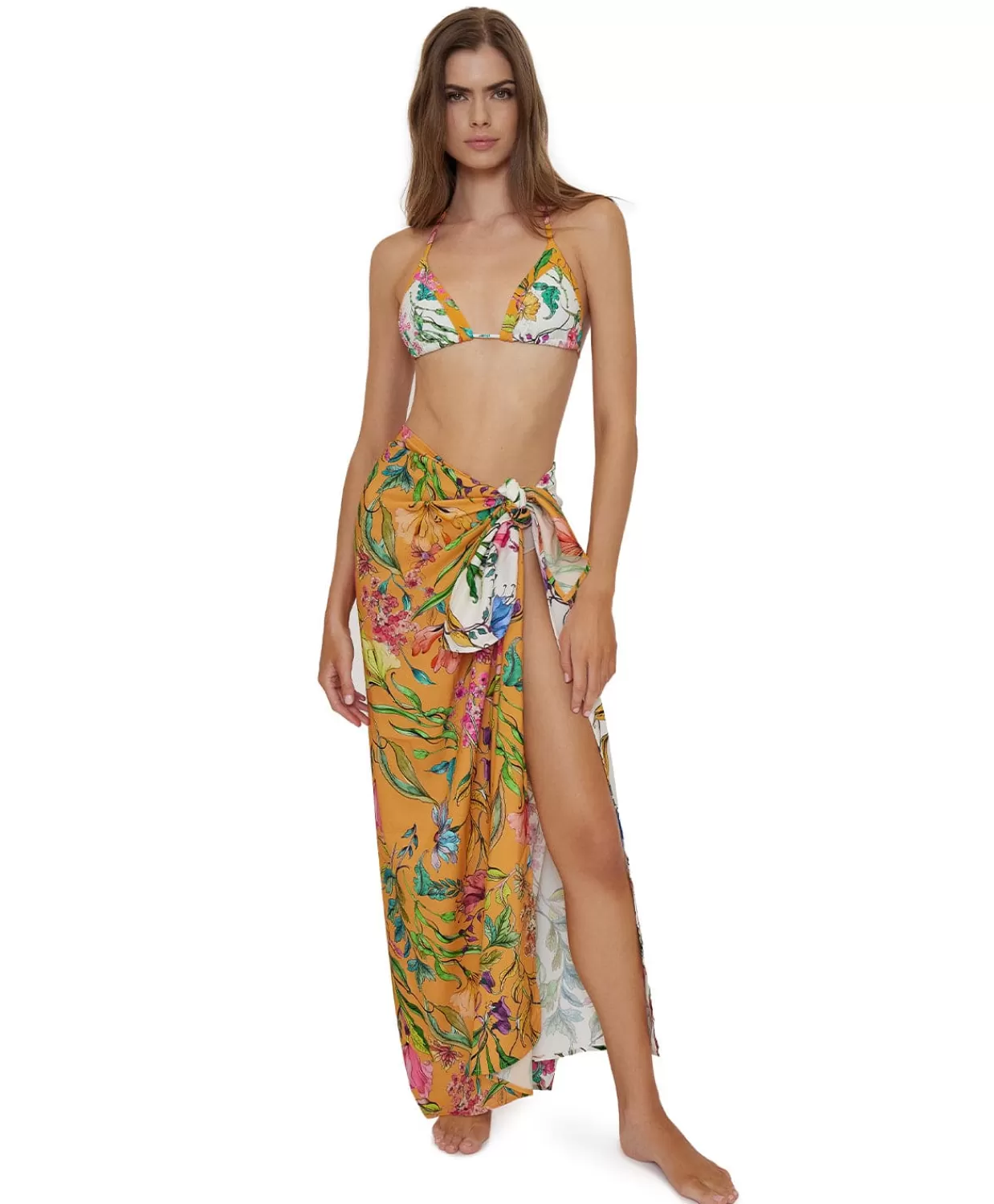 PQ Swim Cover Ups + Dresses*Wild Bloom Long Sarong (Final Sale)