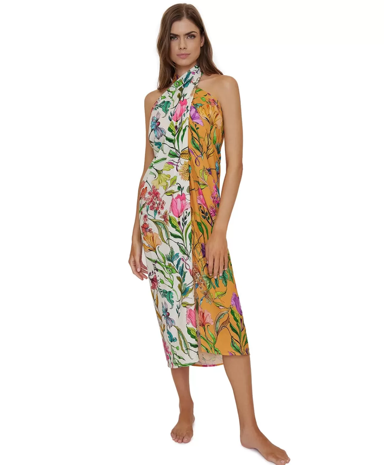 PQ Swim Cover Ups + Dresses*Wild Bloom Long Sarong (Final Sale)